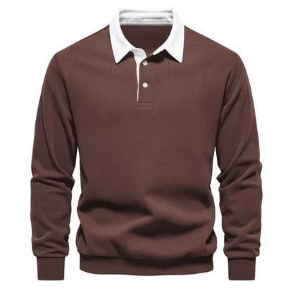 Men's Long Sleeve Polo Classic Elegant