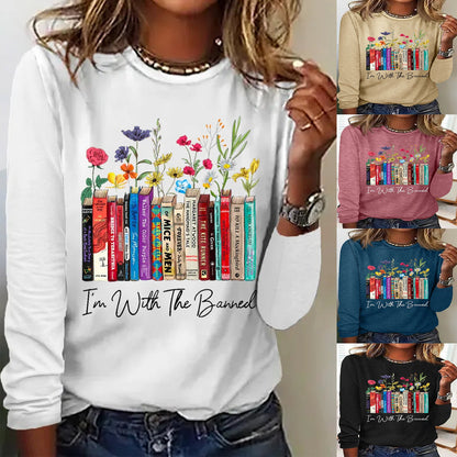 Damen Blumen-Shirt Langarm Romantic Look - IdealeKleiden