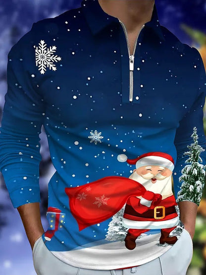 Men's Christmas Long-Sleeved Shirt Festive Gift Idea