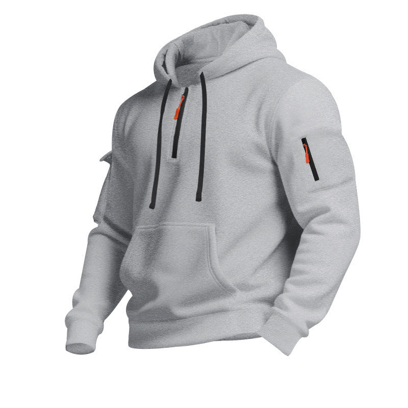 Men's Sports Hoodie Zipper Pockets