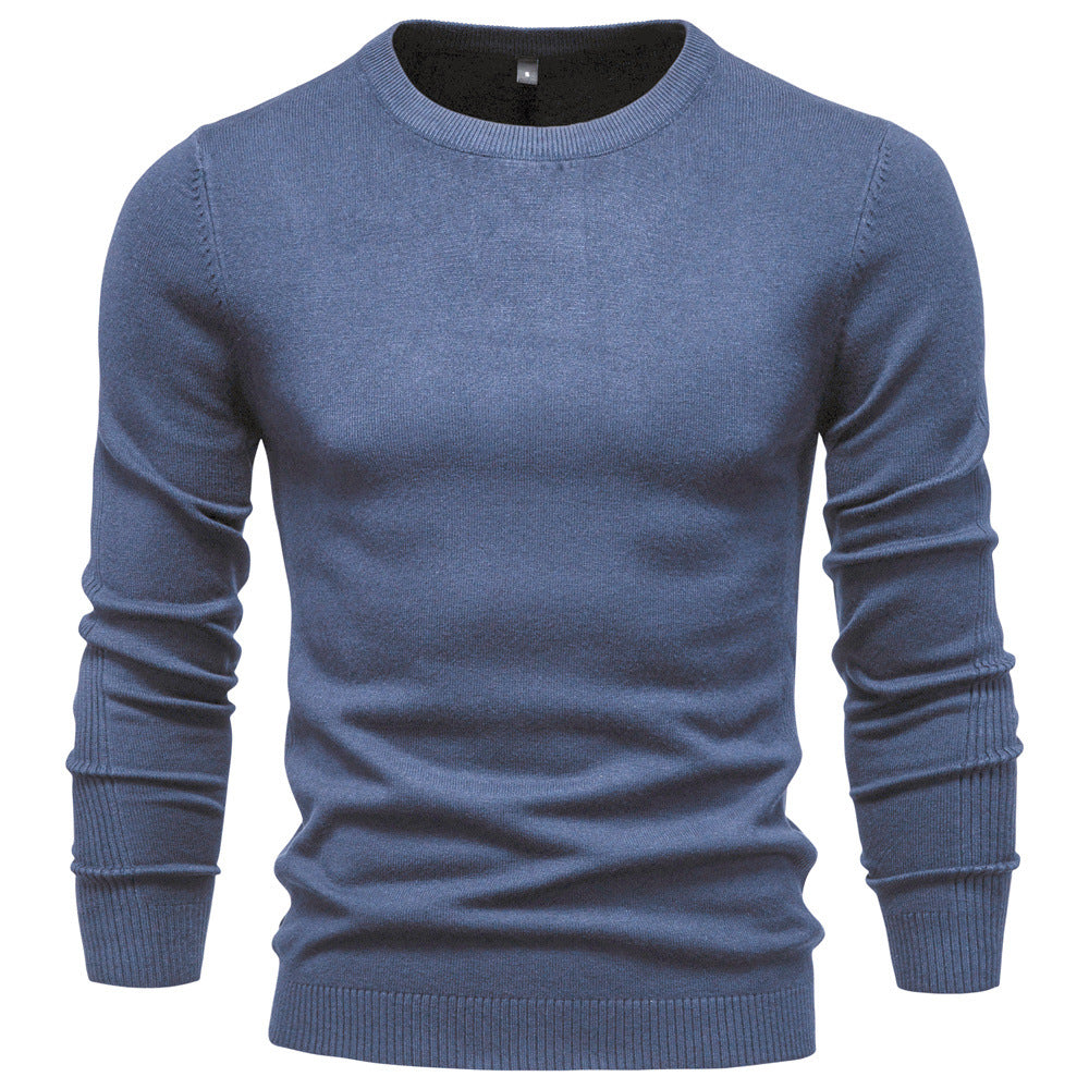 Men's Round Neck Cotton Sweater Elegant Design