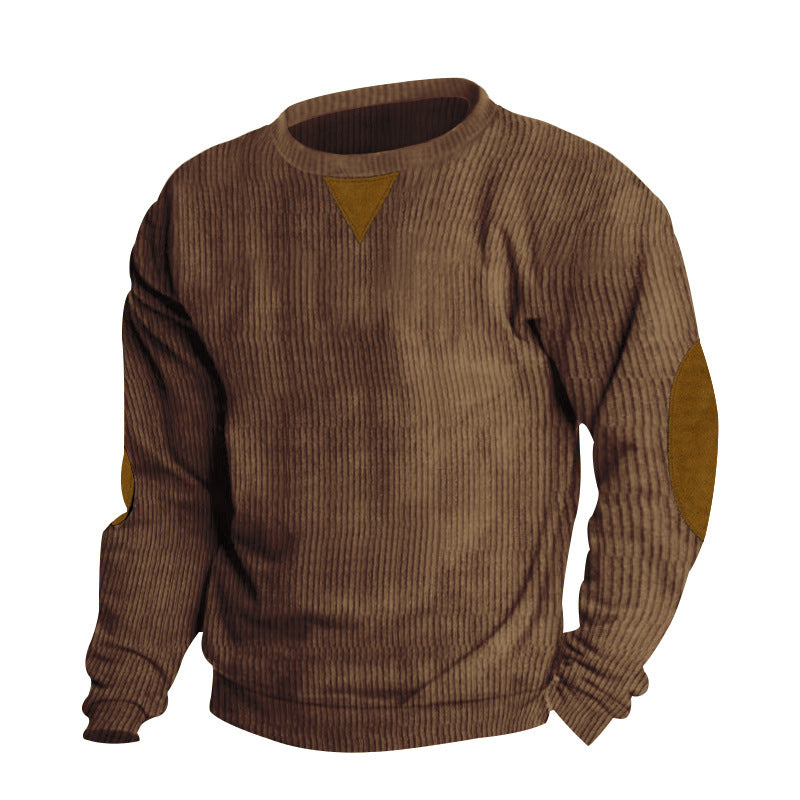 Men's Modern Knit Sweater Elbow Patches
