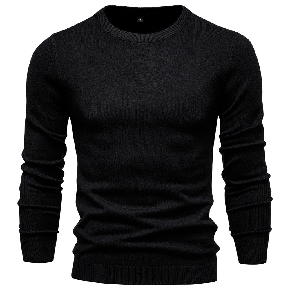 Men's Round Neck Cotton Sweater Elegant Design