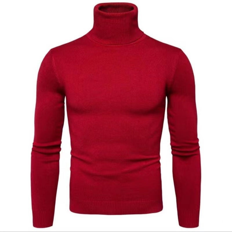 Men's Cotton Turtleneck Sweater - Elegant Design