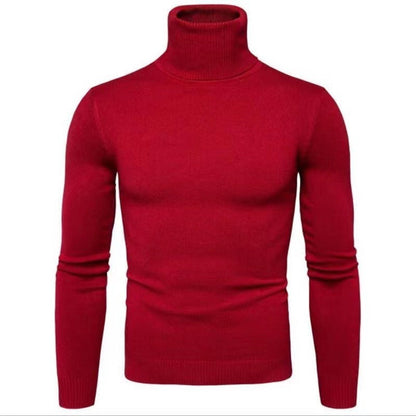 Men's Cotton Turtleneck Sweater - Elegant Design