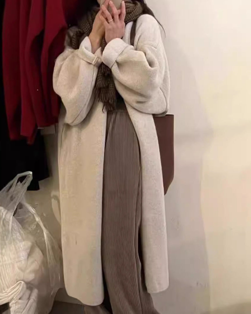 Large Cardigan Wool Coat Plus Size
