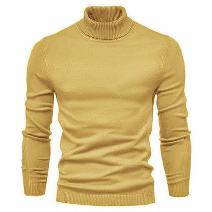 Men's Fine Wool Turtleneck Sweater Elegant Design
