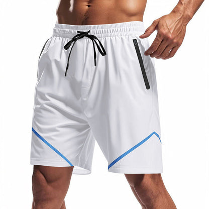 Men's Sports Shorts Breathable with Zipper Pockets