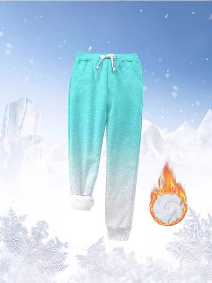 Women's Jogging Bottoms Warm Fleece Soft Elastic