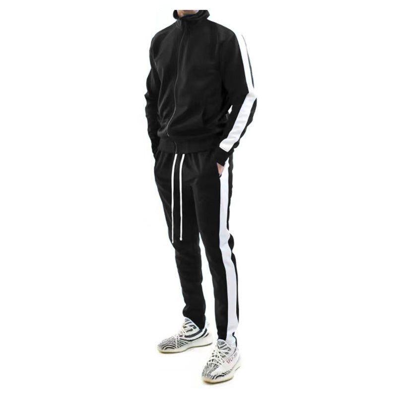 Men's Functional Tracksuit with Contrast Stripes