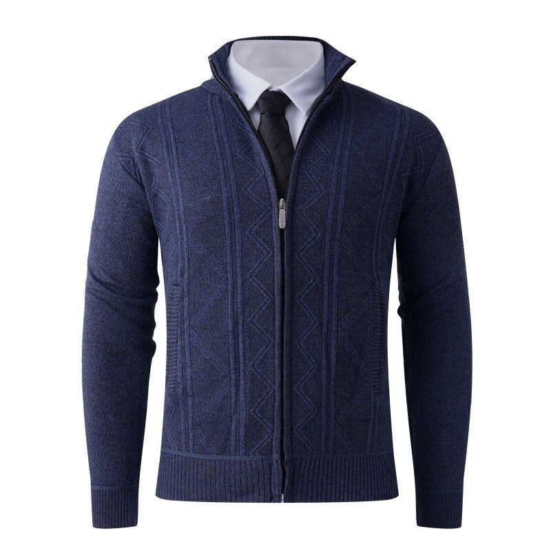 Men's Cardigan Modern Elegant Zipper Design