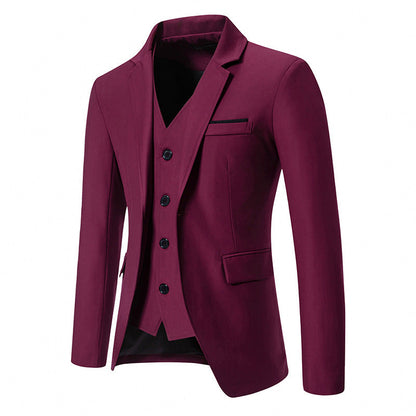 Men's Slim Fit 3-Piece Suit Set