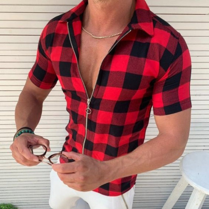 Men's Short-Sleeve Summer Shirt Modern Style