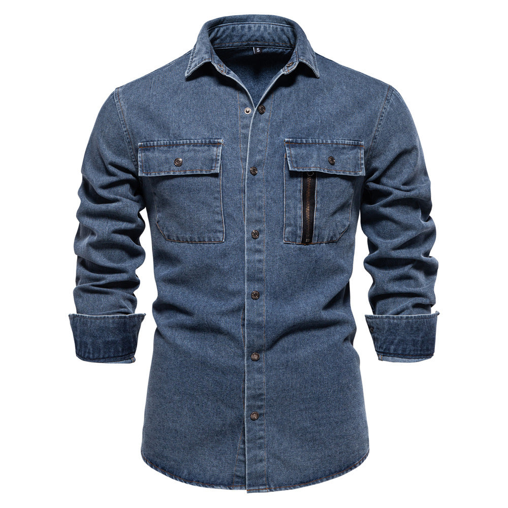 Herren Jeanshemd Modern Stil - IdealeKleiden