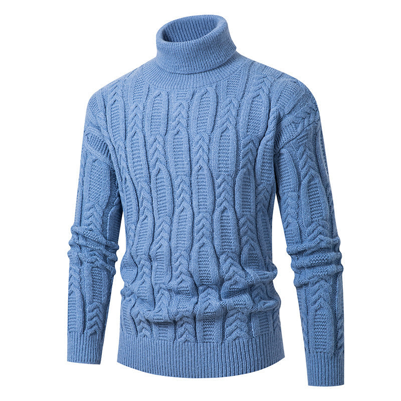 Men's Turtleneck Sweater Textured Elegant Design