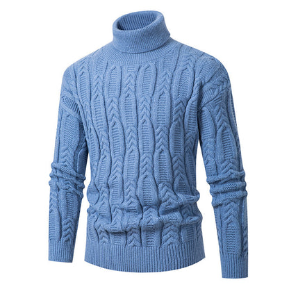 Men's Turtleneck Sweater Textured Elegant Design