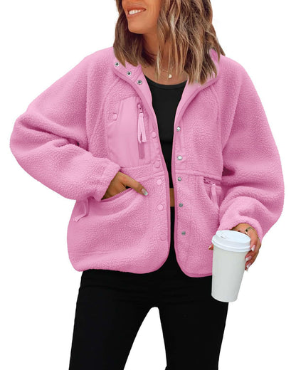 Women's Fleece Jacket Soft and Warm with Pockets