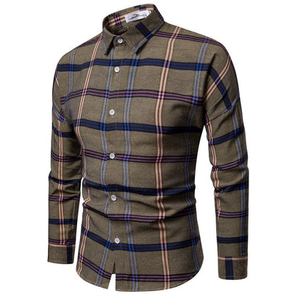 Men's Plaid Flannel Shirt Modern Comfortable