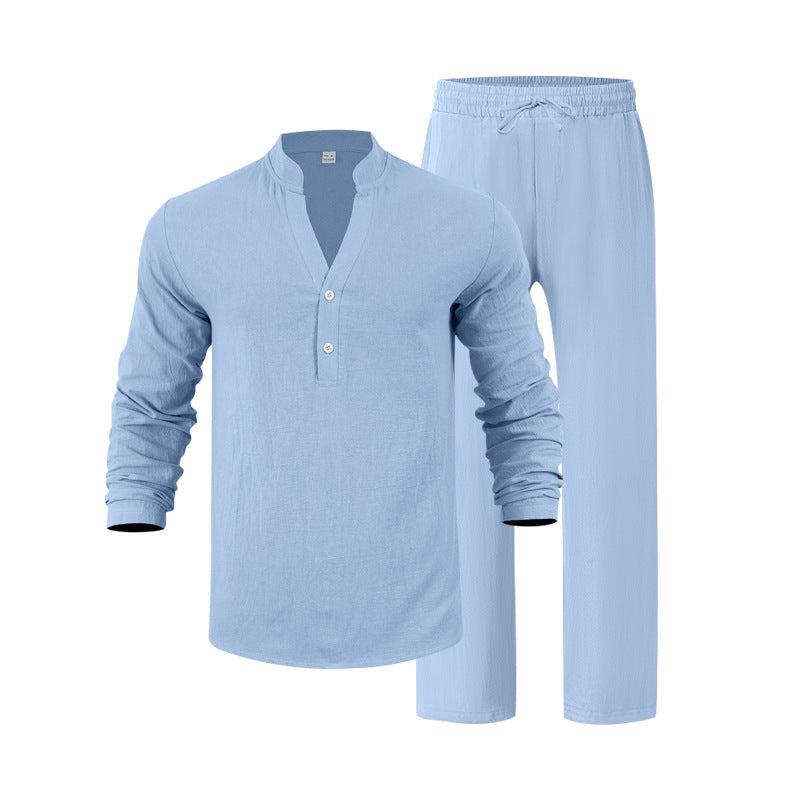 Men's Homewear Set Comfortable Elegant Long