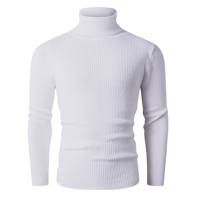 Men's Turtleneck Ribbed Jumper Elegant Design