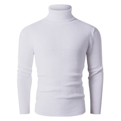 Men's Turtleneck Ribbed Jumper Elegant Design