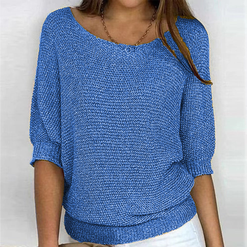 Elegant Solid-Colored Sweater