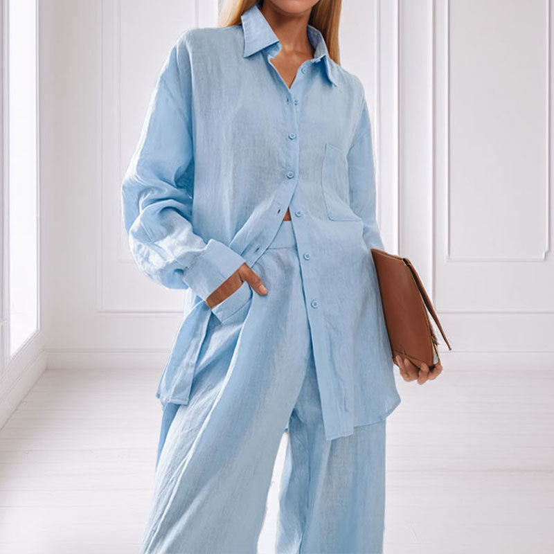 Women's Linen Suit Summer Set Comfortable Elegant