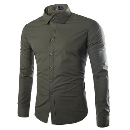 Men's Shirt Elegant Long-Sleeve Modern