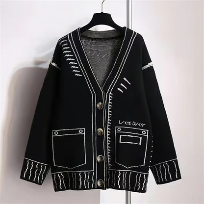 Women's Cardigan Modern Graphic Design