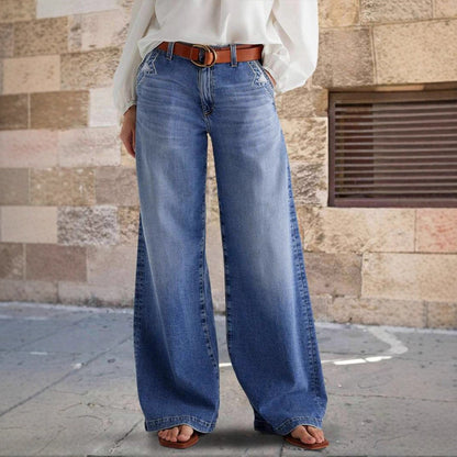 Women's Trousers High Quality Wide Leg with High Waist