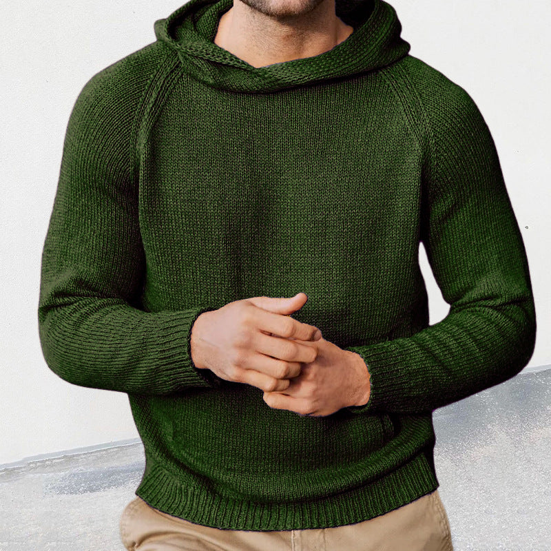 Men's Knitted Hoodie Fine Mesh Modern