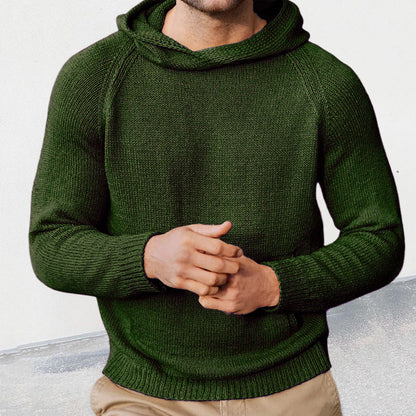 Men's Knitted Hoodie Fine Mesh Modern