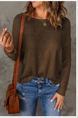 Women's Chunky Knit Oversized V-Neck Sweater