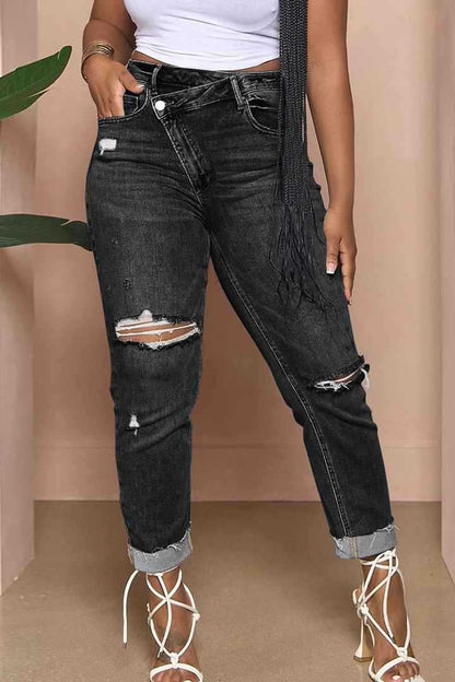Women's Jeans Relaxed Fit Ripped Style