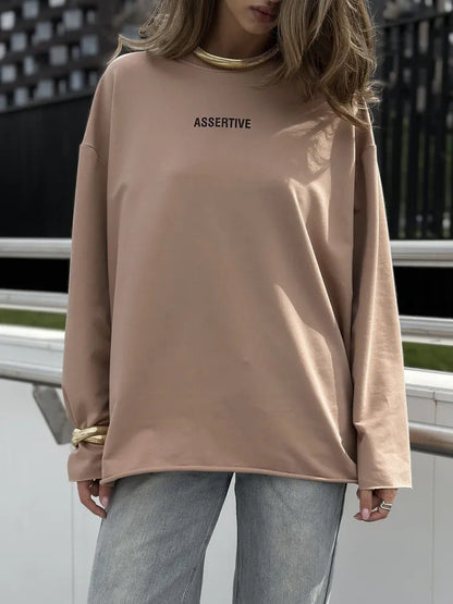 Damen Oversized Sweatshirt Sportlich Groß