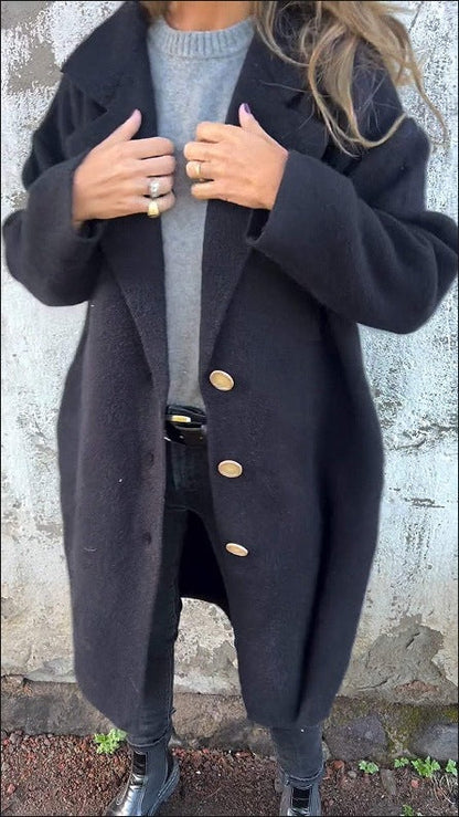 Soft Oversized Women's Wool Blend Coat