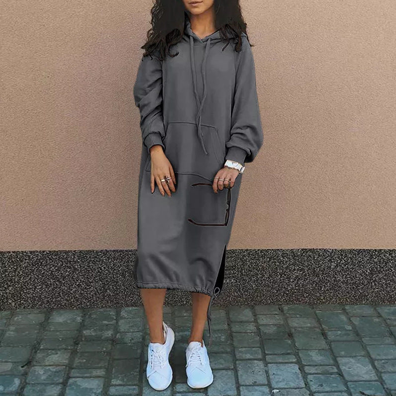 Women's Hoodie Dress Casual Comfortable With Pockets