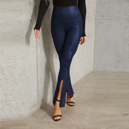 Women's Leggings High Waisted Side Slits Trendy