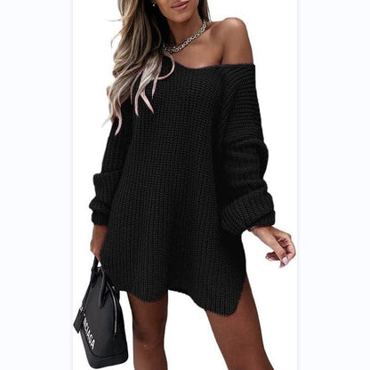 Women's Oversized Knit Dress Generous Cut