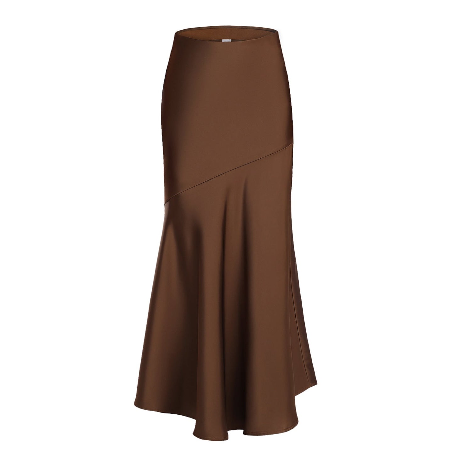 Women's Maxi Skirt Elegant Flowy Diagonal Seams