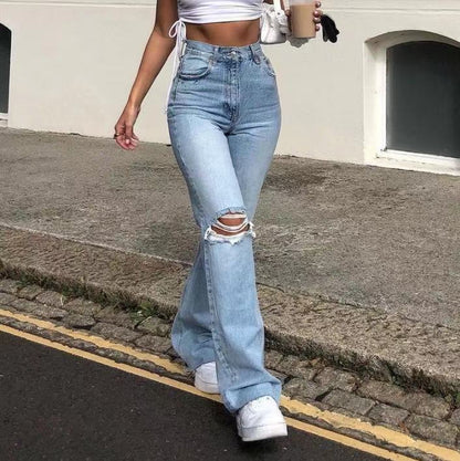 Women's Trendy Ripped Flare Jeans