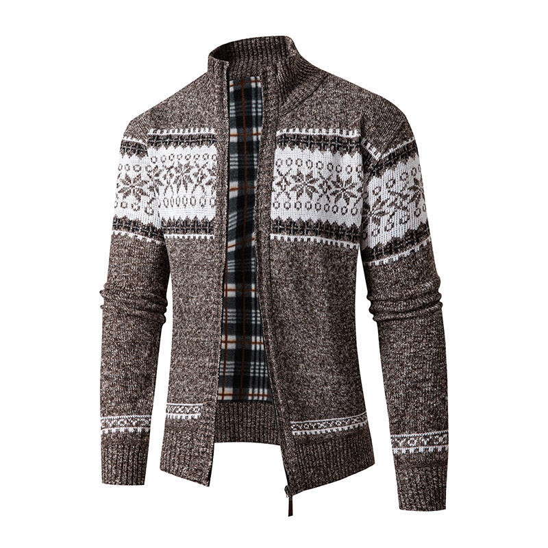 Men's Modern High-Collar Cardigan