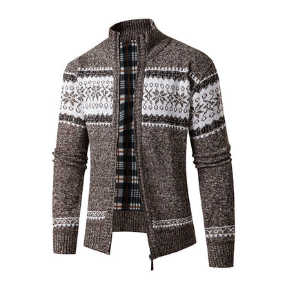 Men's Modern High-Collar Cardigan