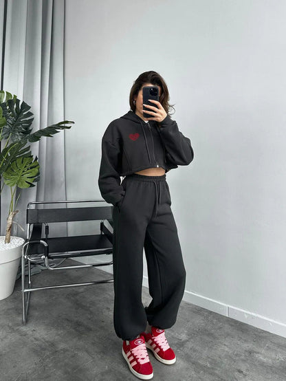 Women's Tracksuit Hoodie Joggers Set Comfortable