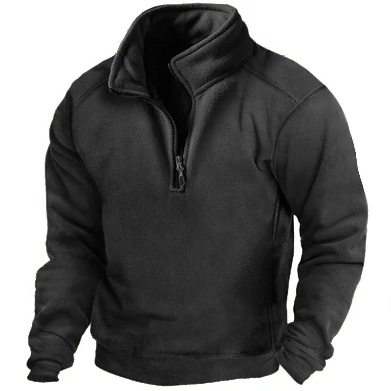 Men's Warm High-Collar Fleece Pullover