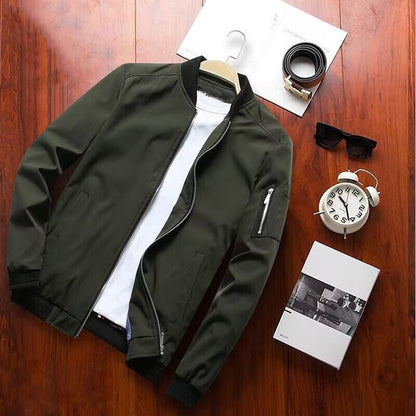Men's Bomber Jacket Modern Sporty With Pockets