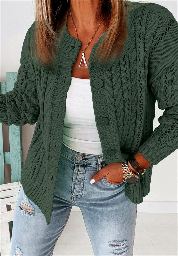 Soft knit top Loose fit Cable knit pattern
