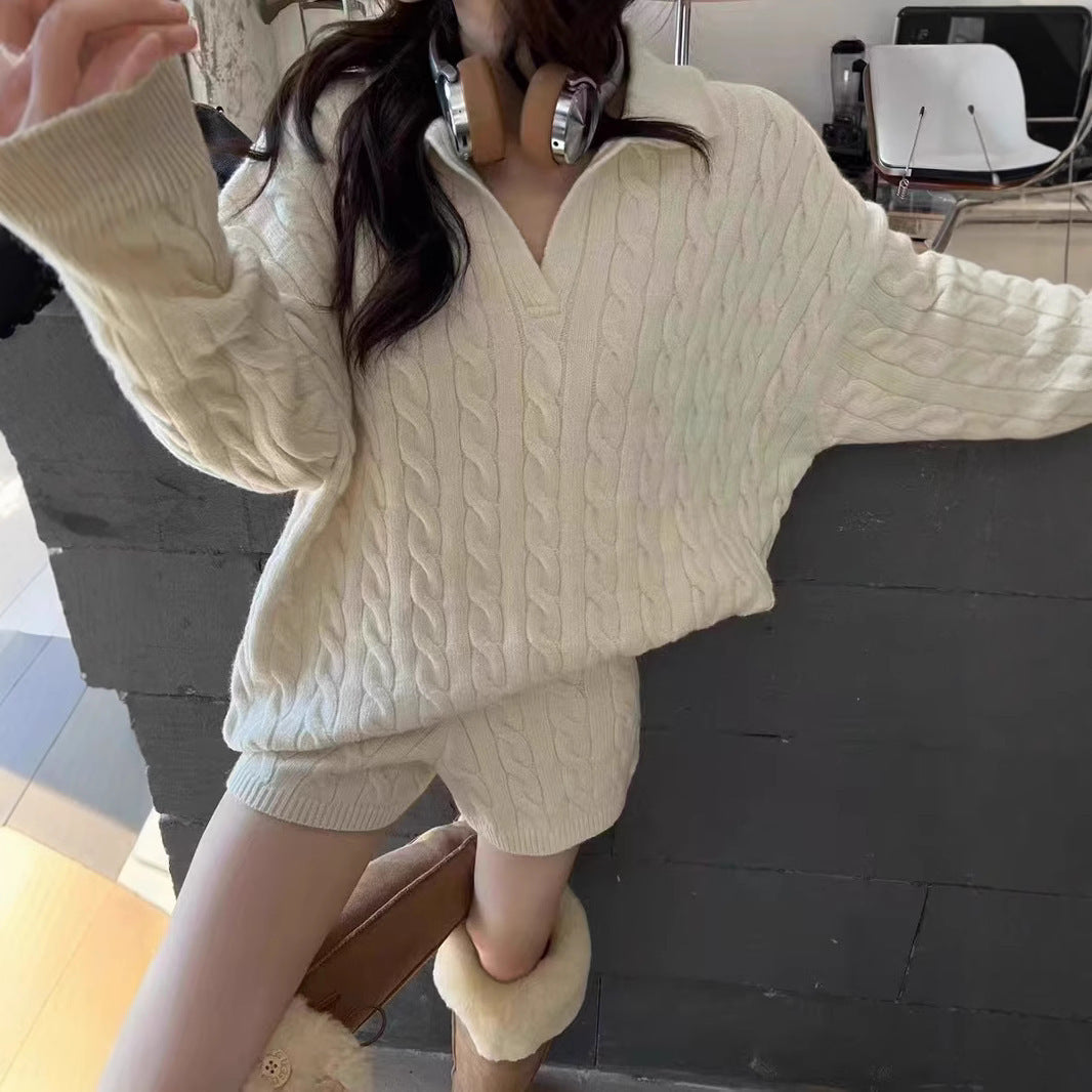 Classic Wool Dress Oversized Curl Pattern