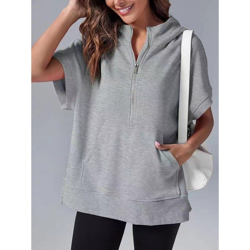 Women's Hooded Sweatshirt Casual With Pockets And Zipper