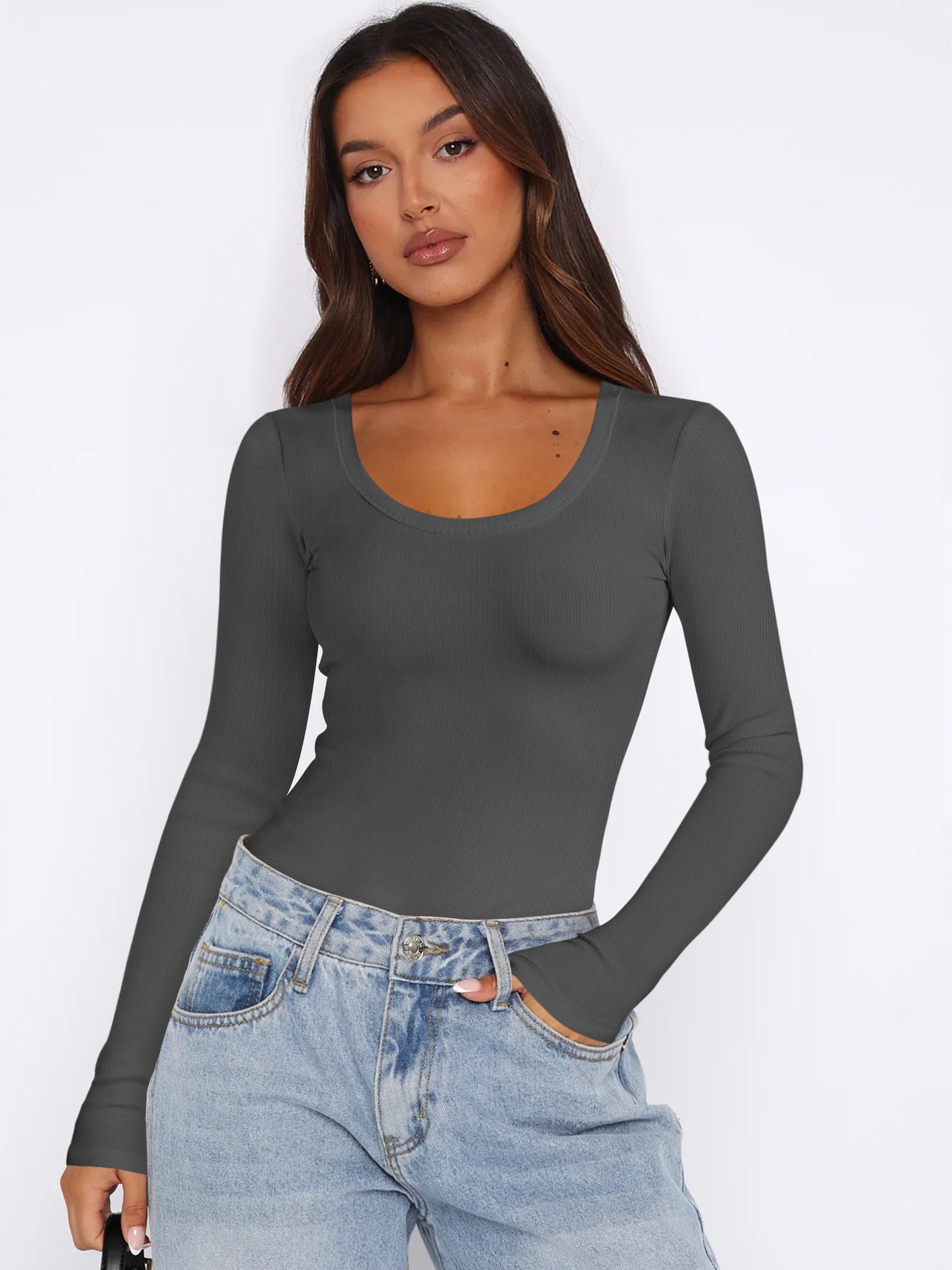 Women's Long-Sleeved Shirt Elegant Modern Style